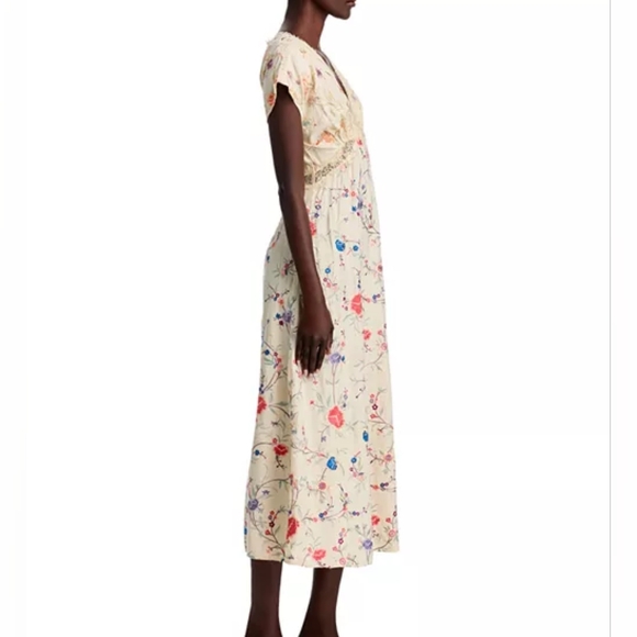 Sea Embroidered V-Neck Dress NWT Sz 6 - Picture 5 of 8